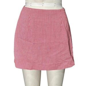 Wanted Women's Red and White Skirt